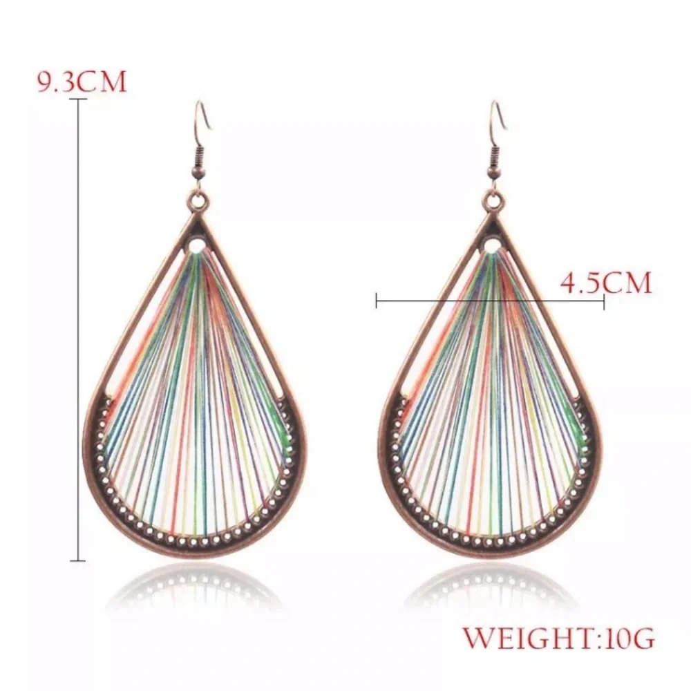 Multicolor Teardrop Earrings - Picture 3 of 3